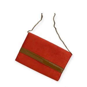 H&M Orange Clutch/Shoulder Bag